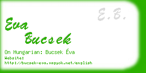 eva bucsek business card